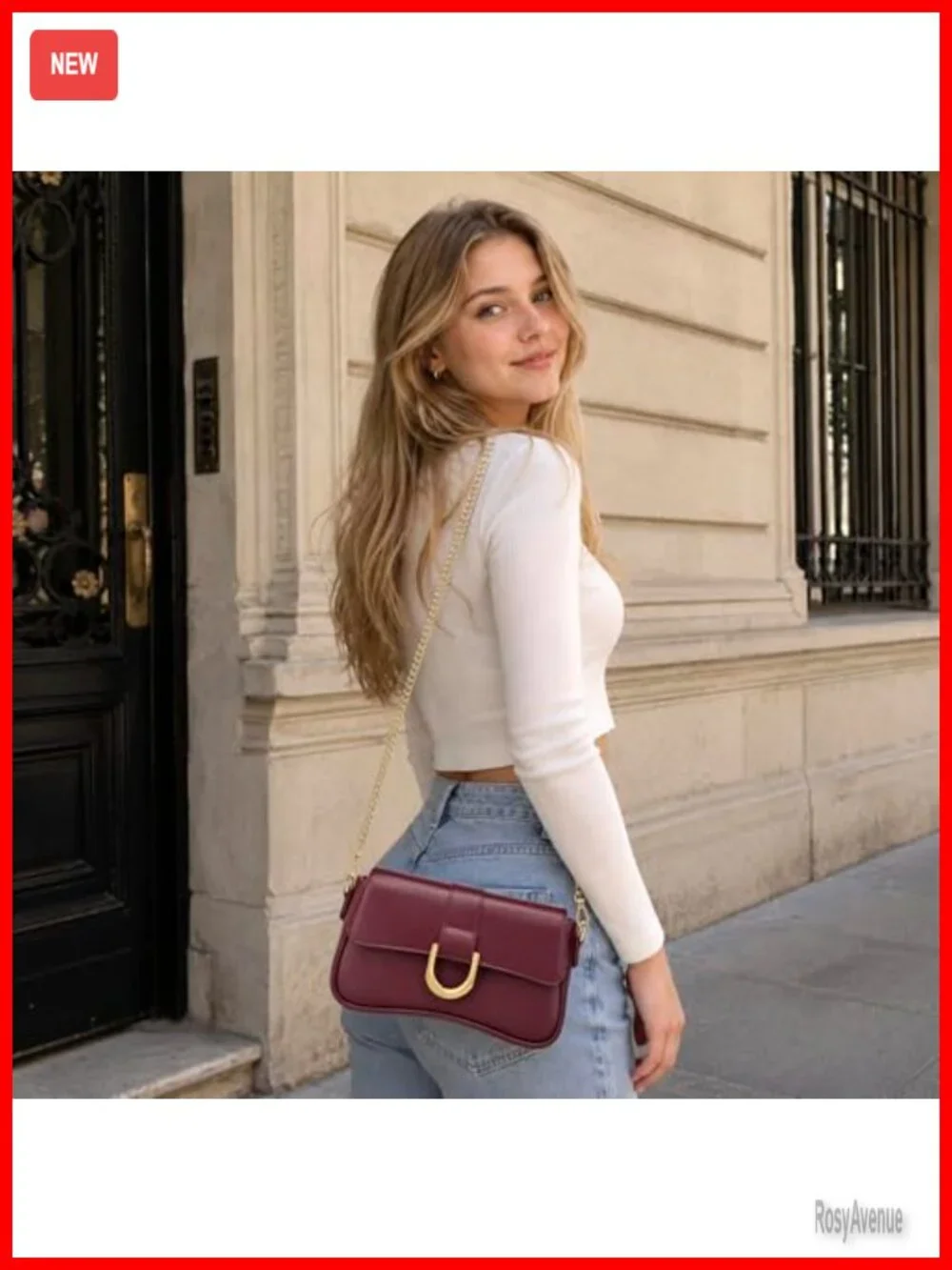 Vegan Leather Small Hobo Bag with Removable Strap